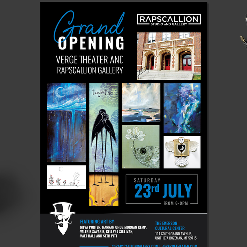 art gallery opening flyer