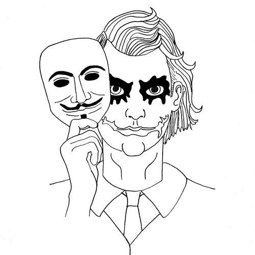 Tattoo Designs - Joker Anonymous Diseño de josedanielaragon