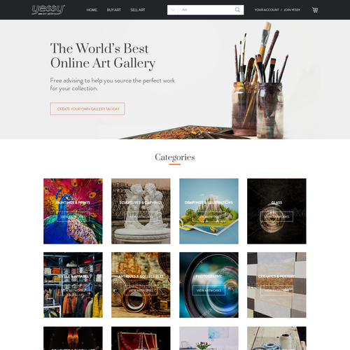 Well-Known Art Gallery Needs Website Redesign | Web page design contest