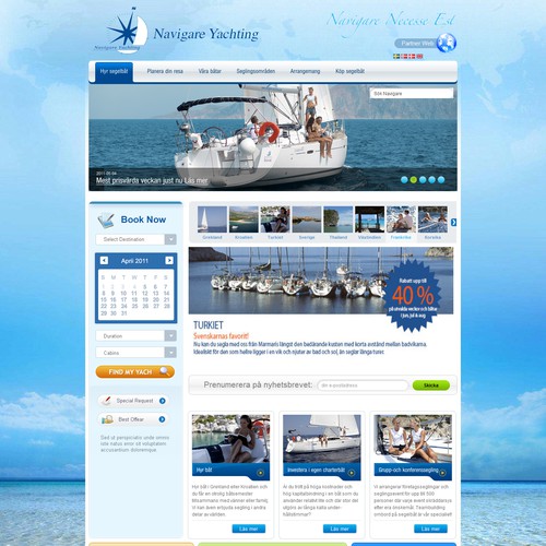 Help Navigare Yachting with a new website design デザイン by DesignArc