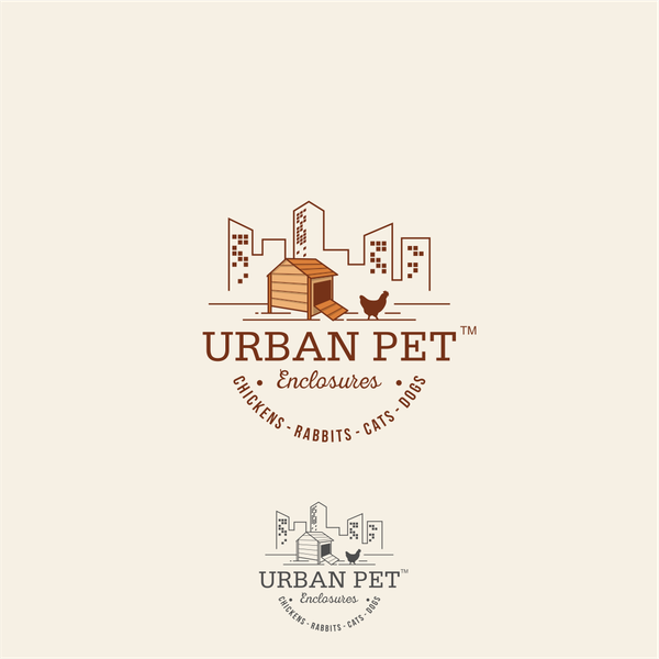 Design by zen B joe titled "Simple & Clever Logo for “Urben Pet Encolsures”"
