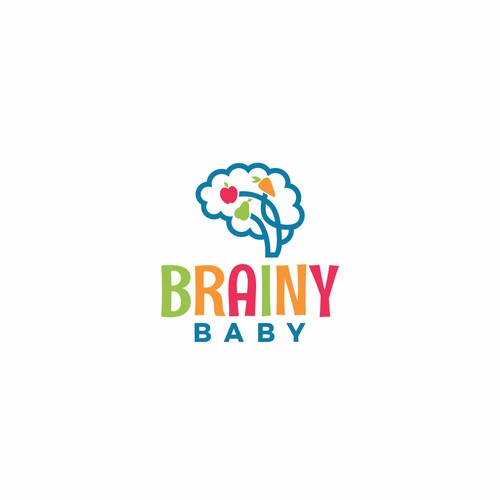 コンペ「Logo needed for Brainy Baby: Food to Enhance A Baby's Brain!」のデザイン by shon_mさん 