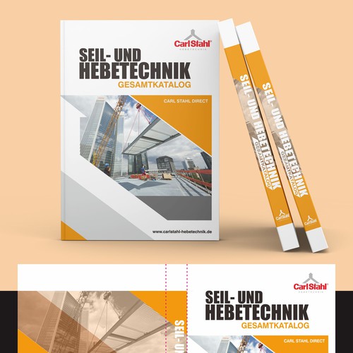 Cover page and back page DIN A4 industrial catalog as standard layout for catalogs Design von nng