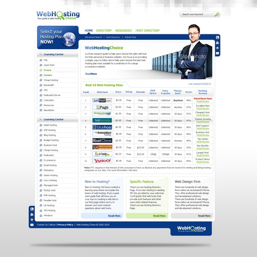 Redesign WebHostingChoice.com Design by dhrumandave