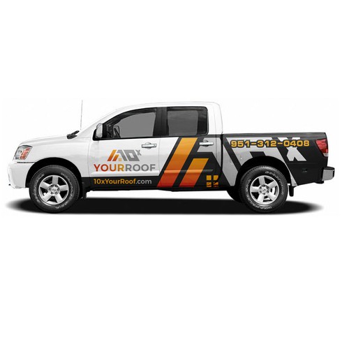 10xYourRoof - truck wrap Design by Anugerah ilahi