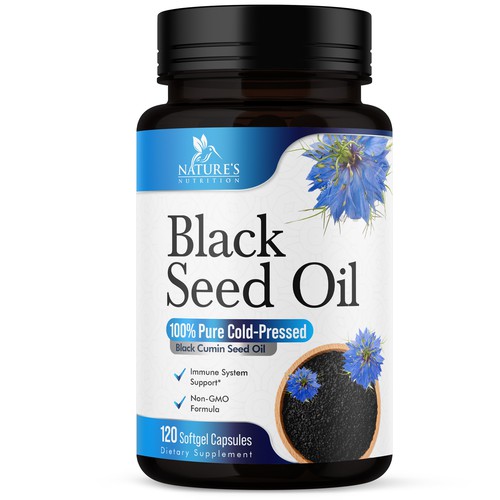 Natural Black Seed Oil Design Needed for Nature's Nutrition Design by UnderTheSea™