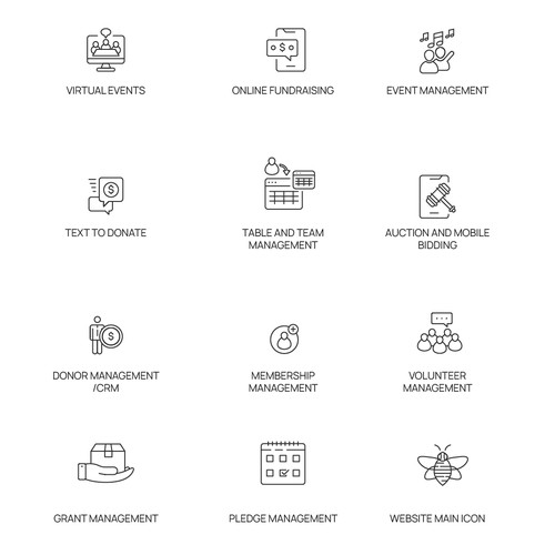 Website Caption Icon and functional illustrations Design by Angga Ramadan