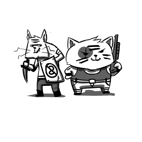 2D Cat Character Design for game Design by palugongso