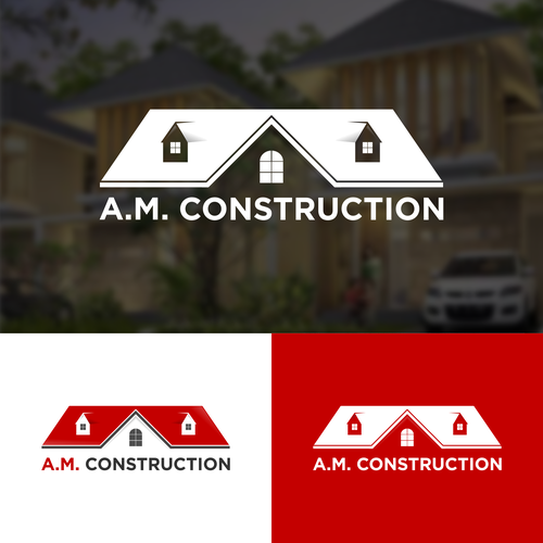 Next level Construction Logo for Home Improvement business "A.M. Construction" Design by Gaman Art Space