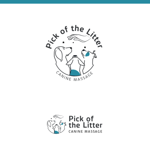 Design Design creative and clean canine massage therapy logo that stands apart from other pet related logos por OfélieDesign