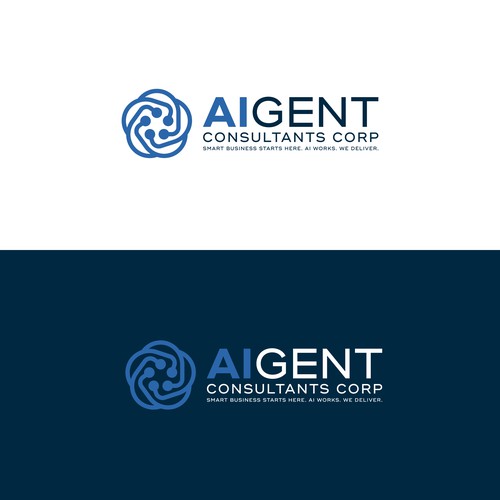 AI Agent Company: Appealing to small to medium sized businesses. Design by polykindly