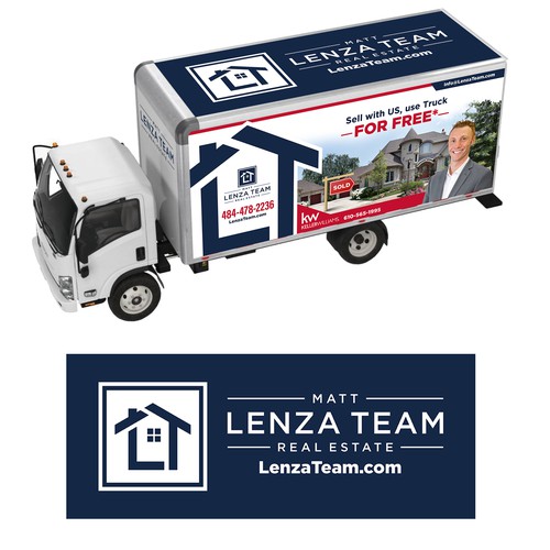 Custom Truck Design Wrap for Real Estate Agent, CREATIVE PROFESSIONAL CLEAN Design by Logicainfo ♥