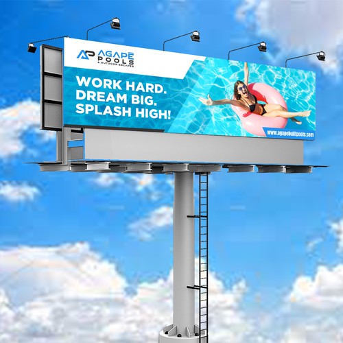 POOL AND OUTDOOR LIVING BILLBOARD DESIGN Design by 123Graphics