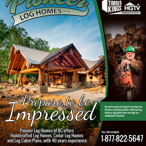 Magazine Ad Design showcasing our luxury log homes