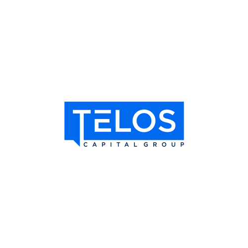 Professional, modern style logo with either "Telos" or "Telos Capital Group" written next to it roughly the same size Design by aflahul