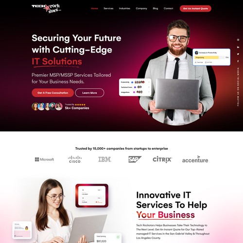 Cutting-Edge Website Design for Premier MSP/MSSP - Tech Rockstars, Inc Design by Jasmin_A (AMPLE)