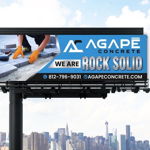 AN AMAZING CONCRETE COMPANY BILLBOARD NEEDED Aprox 14’ tall and 48’ wide Design by Sketch Media™