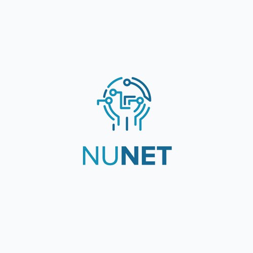 Logo design for NuNet the Primordial Soup for the Emergence of Superintelligence Design by Eusebius