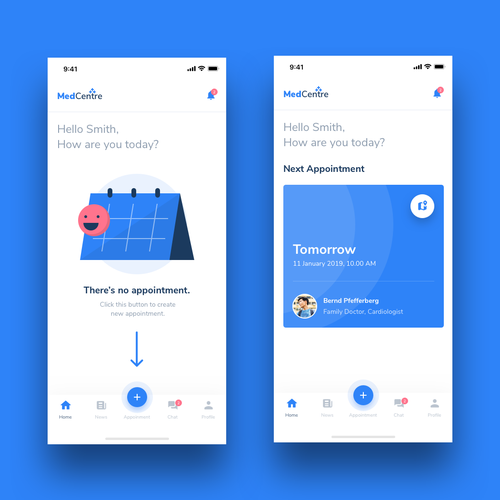 Create a screen set for iOS App in Digital Healthcare field (doctor booking, EHR and more) Design by Random Designer