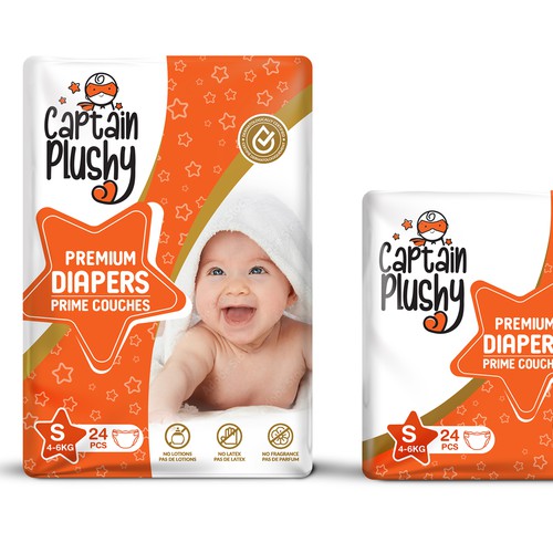 Packaging for playful baby diapers brand Design by Rajith Shantha