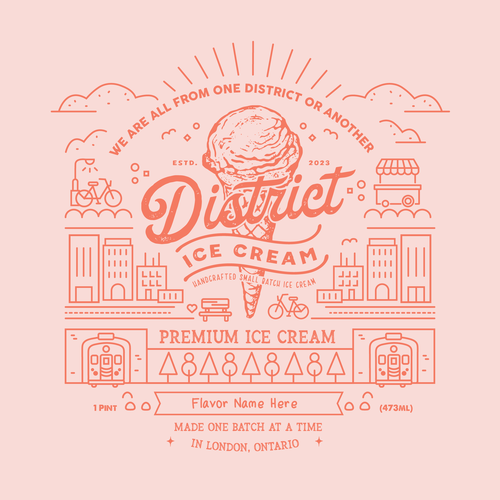 'Cool' NEW Ice Cream Pint design Design by J U L I A