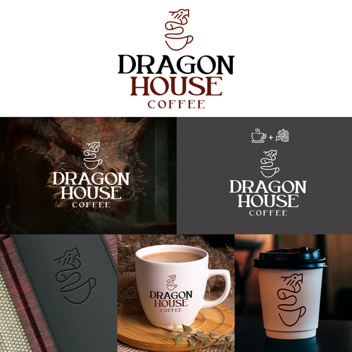 Design a Mediaeval Dragon Logo for a Coffee Company Design by Luis Delgado