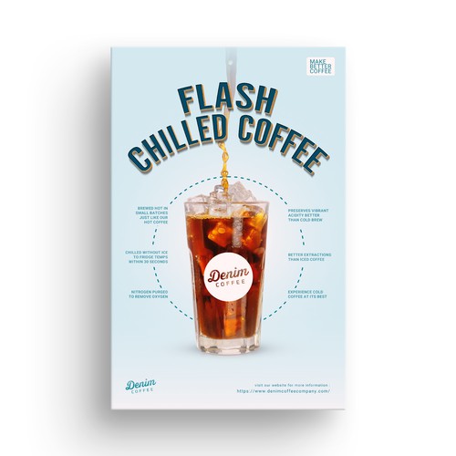 Design a poster to help us introduce flash chilled coffee! Design by tukoshimura