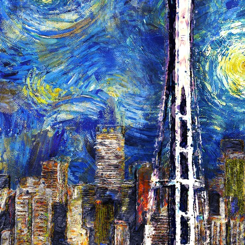 City Scape Van Gogh Style Design by duskpro79