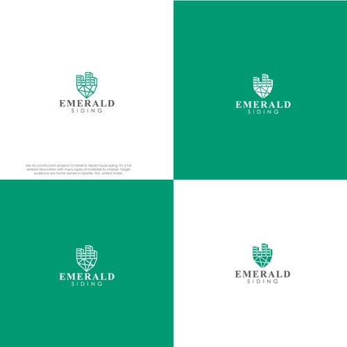 Design a trustworthy logo for construction business 'Emerald Siding' Design by Jose.o89