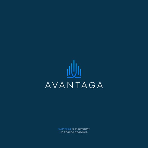 Strong logo for Avantaga, esperanto for Advantageous Réalisé par pleesiyo