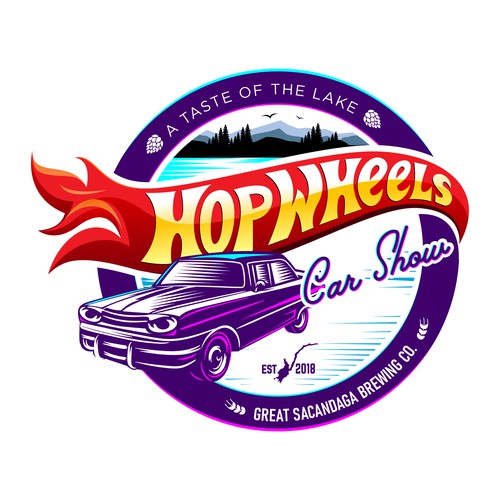 Diseño de Colorful Car Show Logo de oculus