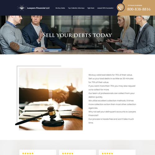 Debt Collection Website Design by Ilmash Network