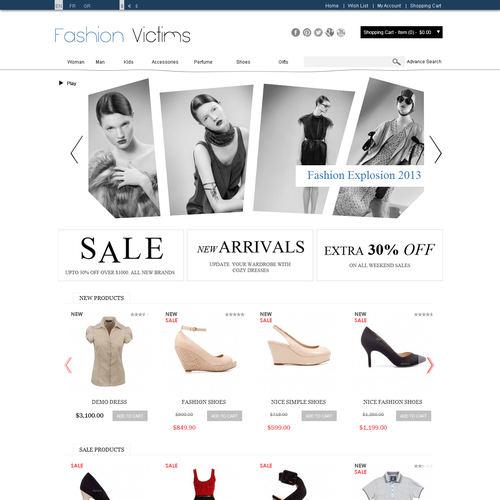 New website design wanted for Fashion Victims