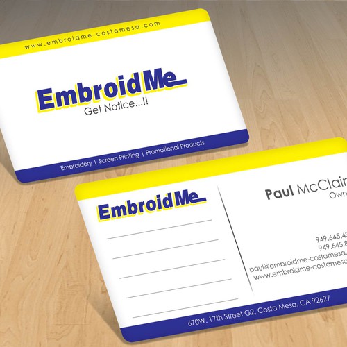 New stationery wanted for EmbroidMe  Design von just_Spike™