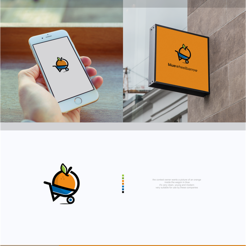 Blue Wheelbarrow ---- logo design