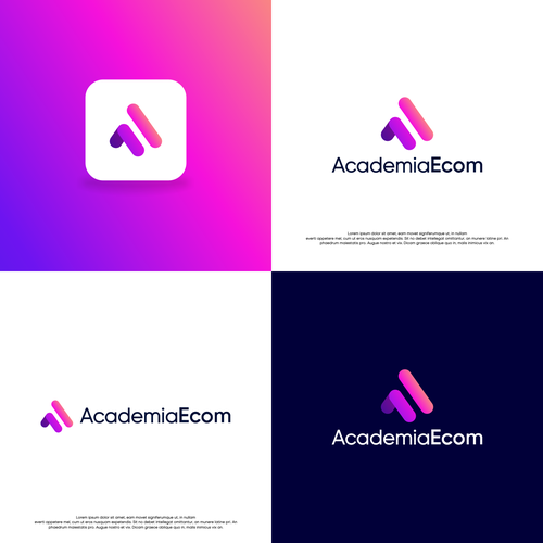 Academia Ecom - Logo For Online Ecommerce Learning Center Design by Kean™