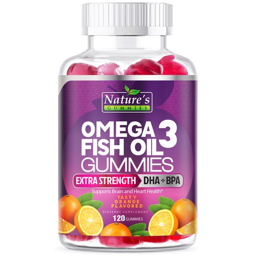 Tasty Omega 3 Fish Oil Gummies Design needed for Nature's Gummies Design von agooshe