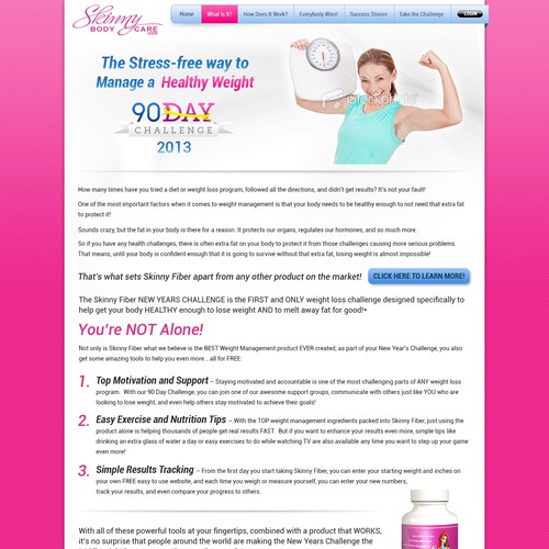 Create the next website design for Skinny Fiber New Year's Challenge Diseño de designers.dairy™