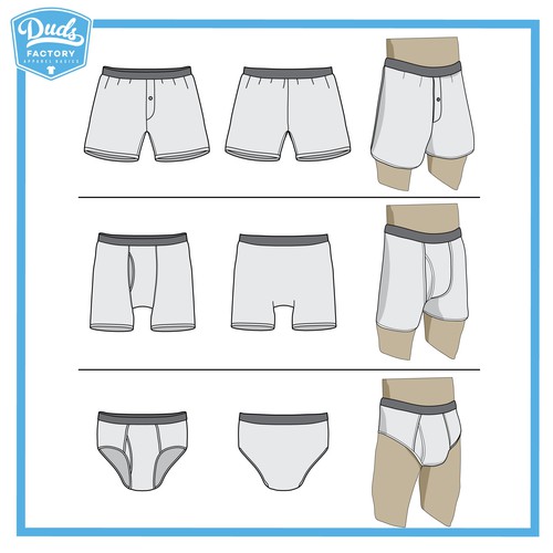 Seeking technical apparel (techpack) drawings for underwear