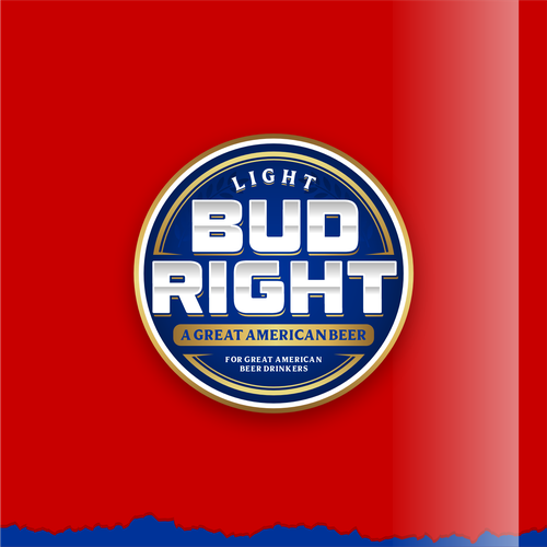 Bud Right.  The great new American Beer for good ol' fashioned American beer drinkers. Design by Voos Studio