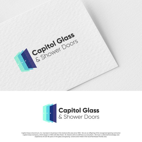 Capitol Glass (Shower Door Focus) Logo Design by Michael Diasz