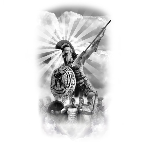 Spartan Tattoo Design by melihyalin
