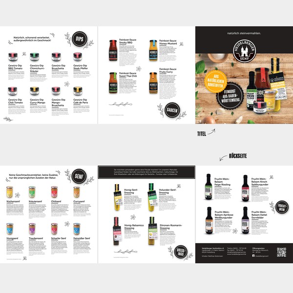 Design by troll.mediendesign titled "Faltblatt-Design für Senfhersteller"