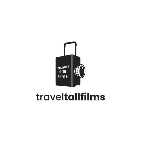 Minimalist logo for what I do: create travel films in vertical format. Réalisé par FASVlC studio