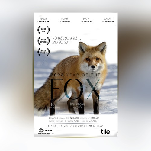 Life360 2023 Year of the Fox Poster Design by Rohit Kundu