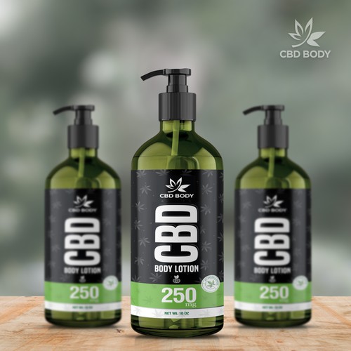 CBD Body Lotion Label Design Contest Design by Manoj Gajjar