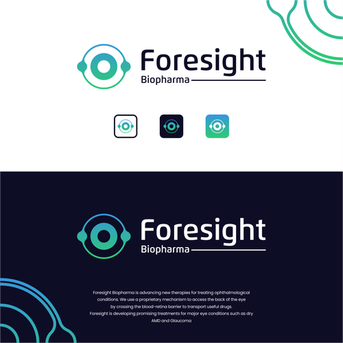 Biotechnology Company Logo Project: Foresight Biopharma Design by Oliver™