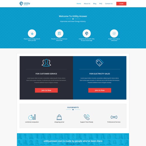 Impressive and clean Energy Industry landing page design! | Landing ...