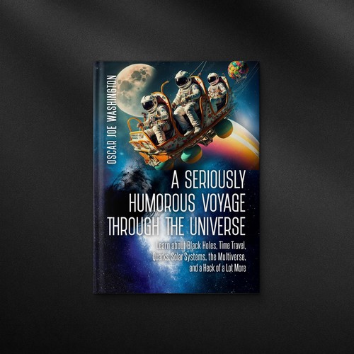 Design an exciting cover, front and back, for a book about the Universe. Diseño de danc