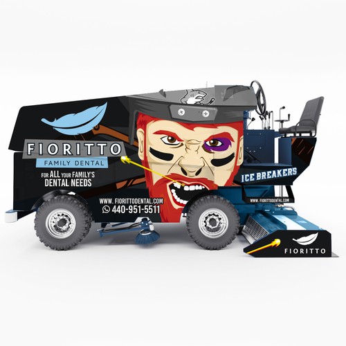 Unique Zamboni Wrap for Minor League Hockey Ad Design by Wilson8a